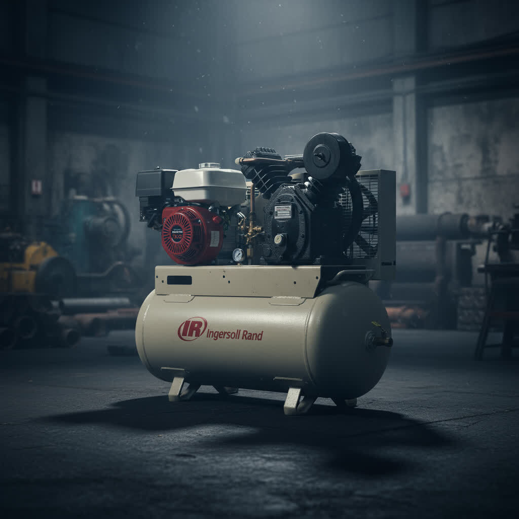 Ingersoll Rand Industrial Gas Powered Air Compressor: 2475F14GH Portable Two-Stage
