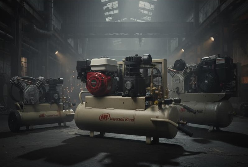 Ingersoll Rand Industrial Gas Powered Air Compressor: SS3J5.5GH-WB Single-Stage